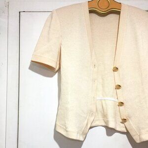 ST. JOHN BASICS SHORT SLEEVE SWEATER JACKETS SIZE S